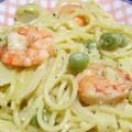 Rick_t's cooksnap of when they made 海老とそら豆！春のクリームパスタ.