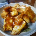 K/S's cooksnap of when they made フライパンで☆厚揚げとちくわの甘酢炒め♪.