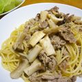バナナ屋さん's cooksnap of when they made エリンギと豚の胡麻風味パスタ.