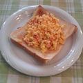 オレンジリング's cooksnap of when they made 鮭フレーク✿スクランブル✿トースト.