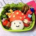 ＭＯＭＯMO's cooksnap of when they made ★可愛ぃ簡単♪きのこさん♪キャラ弁に～★.