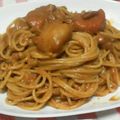 中村純也's cooksnap of when they made 残ったカレー救済❤簡単味噌カレーパスタ✴.