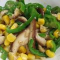 ＊まめゴマ＊'s cooksnap of when they made ピーマンとしいたけ＆コーンのバター炒め.