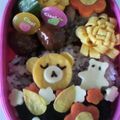 たゆかママ's cooksnap of when they made キャラ弁☆薄焼き卵でおやすみクマ♪.