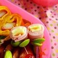 ジュリネ☆'s cooksnap of when they made お弁当に.✿～ハムでお花～✿..
