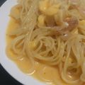 modelちひろ's cooksnap of when they made 生クリーム&牛乳を使わないカルボナーラ.