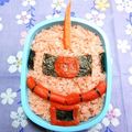 シャンプーハット's cooksnap of when they made シャアザクのキャラ弁.