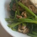 イシス女神's cooksnap of when they made 〆豚肉と小松菜のナンプラー炒め.