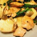 あぽぽ's cooksnap of when they made ノンオイル鮭と山芋オイスター炒め.