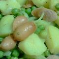 ゴロだるま's cooksnap of when they made グリンピース新じゃがいものソーセージ炒め.