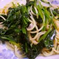 momoco's cooksnap of when they made ☆ほうれん草とパルメザンのパスタ☆.