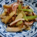 みとー's cooksnap of when they made イカの一夜干しとジャガイモの炒め物.