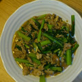 まぁのばんごはん's cooksnap of when they made 豚こま©こまつな炒め.
