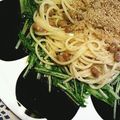 myrose's cooksnap of when they made 水菜と納豆のクリームチーズパスタ.
