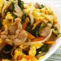 mmameco's cooksnap of when they made もやしと三つ葉のカンタン卵炒め.