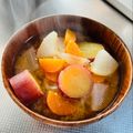 azbjbn's cooksnap of when they made さつま芋の味噌汁.