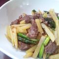 ぱんちった's cooksnap of when they made 牛肉とアスパラとじゃがいもオイスター炒め.