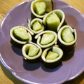 3姉妹ちゃんママ's cooksnap of when they made きゅうりとチーズの海苔巻き.