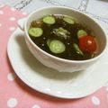 フーミン✩'s cooksnap of when they made もずくときゅうりのさっぱり冷製スープ.