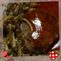 もこしお's cooksnap of when they made ジューシー✿きのこの和風ハンバーグ✿.