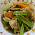 Andy♪'s cooksnap of when they made 鶏肉とほうれん草炒め.