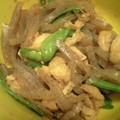あさりん子's cooksnap of when they made 絹さやと蒟蒻油揚げの風味胡麻油和え★.