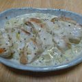 konsonx's cooksnap of when they made 鶏むね肉でクリームソース煮♪.
