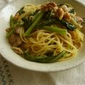 boofoochee's cooksnap of when they made 鶏・小松菜・くるみの和風豆乳パスタ.