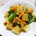 さらだaaa's cooksnap of when they made 厚揚げ小松菜の☆ごまだれ塩麹炒め.