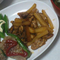 bataaako's cooksnap of when they made 大根と椎茸の豚ばら炒め.