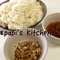 papikun's cooksnap of when they made 意外！（さば缶とみょうが）でそうめん.