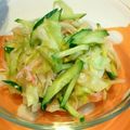 みゃあねこ's cooksnap of when they made レタスときゅうり、かにかまのサラダ.