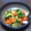 0403MikA's cooksnap of when they made きゅうり.蓮根.人参のめんつゆポン酢.