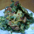 dmmb's cooksnap of when they made サクッサク！もろへいやの掻き揚げ.