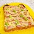 REI_MAM's cooksnap of when they made ベーコン×新玉葱×枝豆の和トースト.