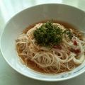 Ｃｈｉｌｄ's cooksnap of when they made 梅風味ひんやりさっぱり素麺.