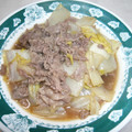 メーﾀﾝ's cooksnap of when they made 牛肉とはくさいのサッと煮.