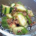 キャロリナ's cooksnap of when they made 叩き胡瓜とおかかの梅肉和え♪.