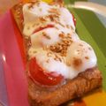 ★ひいらぎ★'s cooksnap of when they made 栗ジャムとミニトマトの胡麻チーズトースト.
