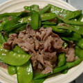 akahikari's cooksnap of when they made サヤエンドウと豚肉のオイスター炒め.