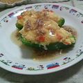 pikoさん's cooksnap of when they made ★レンジのみ！ピーマンの豆腐詰そぼろあん.