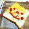 みやろこ's cooksnap of when they made ●クロックマダムfuuチーズトースト●.