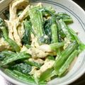 tmmm0602's cooksnap of when they made 焼きササミと小松菜の柚子胡椒マヨあえ.