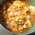 ちゅんてんママ's cooksnap of when they made 塩麹漬けチキンとオクラのキムチトマト煮.