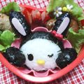 みんなのあねご's cooksnap of when they made キャラ弁☆黒うさキティちゃん.