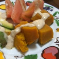 ＲＫまま's cooksnap of when they made 胡麻がいい！！かぼちゃの胡麻マヨがけ.