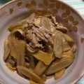 72ki72ki's cooksnap of when they made 新生姜とごぼうの豚バラ煮.