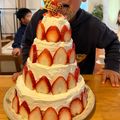 さやっ's cooksnap of when they made strawberry　tower.