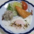 mmameco's cooksnap of when they made 目玉焼き味付けは好きなふりかけね♪.