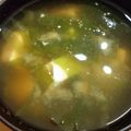 tsmitaka's cooksnap of when they made 塩蔵わかめと豆富の味噌汁.